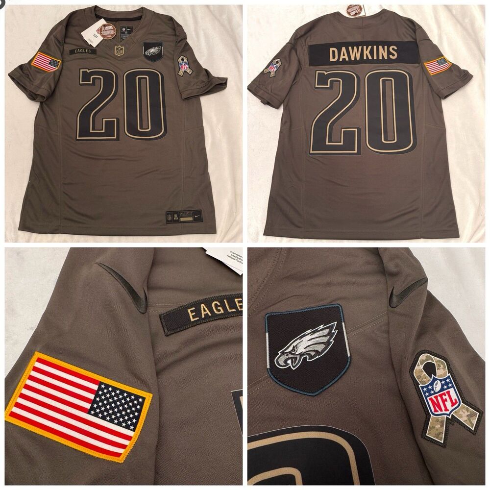 Nike Philadelphia Eagles Brian Dawkins Salute To Service Vapor Fuse Jersey